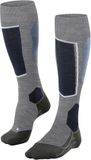 FALKE SK6 chaussettes de ski fonctionnelles en laine fine et chaude pour hommes gris - taille 46-48