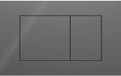 Geberit Sigma40 bedieningsplaat - 2-toets spoeling - extra dun - vierkante knoppen - glas - glans lava (grijs)