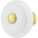 Häfele Bouton en porcelaine blanc avec socle en laiton, 35 x 28 x 14