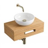 Saniclass Terra Fonteinplank - 40x25x10cm - Sandwood (licht eiken)