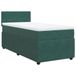 vidaXL Boxspringbed met matras, donkergroen, 90x200 cm, fluweel
