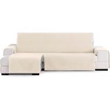 ECOMMERC3 Elastische bankovertrek voor chaise longue, extra links, sofa-overtrek, chaise long, beige, met verstelbare elastieken, compatibel met hoekbanken links of rechts