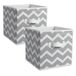 DII Chevron Opbergbak, Groot 13x13x13x13", Grijs, 2 stuks