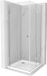 Mexen Lima Duo cabine de douche pliable 80 x 80 cm, transparent, chrome + receveur de douche plat