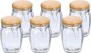 Zeller Weckpotten/inmaakpotten - 6x - 820 ml - glas - met beugelsluiting