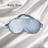 YUNCHI 100% slaapmasker zijde dames heren comfortabel organisch satijnen slaapmasker zijde slapend oogmasker oogmasker 19 Momme pure moerbeizijde stof blinddoek voor slapen (babyblauw)