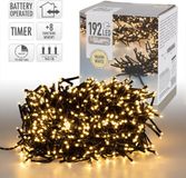 Merkloos Clusterverlichting - 192 LED - Kerstverlichting - Warm wit - Batterij