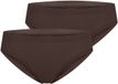 SCHIESSER Slip ' Invisible Cotton ' donkerbruin