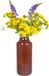 Bela Arte Bloemenvaas Milan - transparant bruin glas - 15 x 35 cm