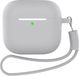 Merkloos / Sans marque DRAGON ECOM INTERNATIONAL LIMITED AirPods Pro 2, Apple Airpods Pro, Apple Airpods 2, Apple AirPods 3, Apple AirPods 4 Softcase Hoesje met sleutelhanger en accessoires - Grijs