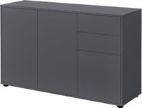 en.casa Commode Paarl druk en open 74x117x36 cm donkergrijs mat