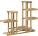 vidaXL Plantenstandaard Wit 118 x 25 x 96,5 cm Massief Acacia Hout