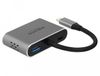 DeLOCK 64074 - Interface hub - Grijs - 4 poorten - 1x HDMI - 1x USB 3.1 Gen 1 - 1x USB-C