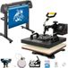 StarTech Latios Hittepers en Vinyl Snijplotter Set - 5-in-1 Combi - 38x38 cm Transferpers - 720 mm Snijplotter - Dubbel Display - Software Inbegrepen