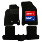 DBS Auto vloermatten - op maat - 3-delig - anti-slip - zwart naaldvilt 900g/m² - velours productie - assortiment Star - 1763698