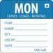 Vogue Oplosbare Kleurcode Voedseletiketten Maandag Blauw Papier 250 Stuks