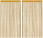 vidaXL Cord curtains 2 pcs 100x250 cm gold-coloured