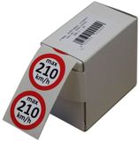 Eichner Snelheidsstickers voor winterbanden in dispenserdoosje / 100 st. - H: max. 210 km/h