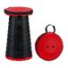 Relaxdays Camping krukje - Telescopisch - Hoogte Verstelbaar - Tot 100 kg - Rood-Zwart