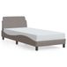 VidaXL Bedframe met hoofdeinde "Dover" 90x200 cm stof taupe