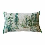 LOBERON Kussenhoes Kilvora crème/groen 50x30 cm Katoen