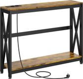 Homcom Consoletafel Spaanplaat 100x24x75cm Bruin