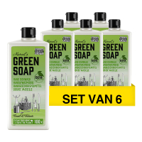 Marcel's Green Soap Aanbieding: 6x Marcel's Green Soap afwasmiddel basilicum en vertivert gras (500 ml)