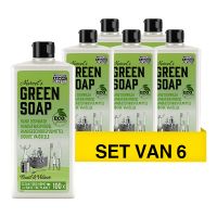 Marcel's Green Soap 6x Marcel's Green Soap Afwasmiddel Basilicum & Vetiver Gras - 500ml - Voordeelverpakking