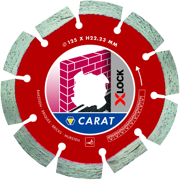 Carat CARAT CAXLOCK125 Diamantzaag X-LOCK Baksteen Ø125x22,23 MM