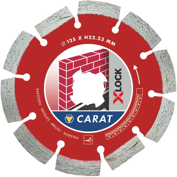 CARAT CAXLOCK125 Diamantzaag X-LOCK Baksteen Ø125x22,23 MM