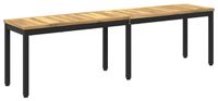 vidaXL Tuinbank, 161 x 35 x 45 cm, massief acaciahout, wit en zwart