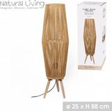 NATURAL LIVING Lamp LEANDRA in touw met houten statief D25 cm × H88 cm