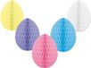 Merkloos / Sans marque Decoratie paaseieren pakket - 5x stuks - pastelkleuren - Papier - 10 cm - versiering Pasen