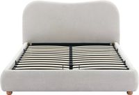 Vente-unique Bed met opbergruimte stof beige 160 x 200 cm