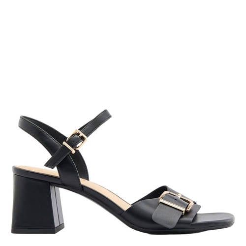 Graceland Imitatieleren Sandalen met Blokhak Zwart