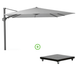 Platinum Challenger T² zweefparasol | 350x260cm met Monza parasolvoet 90kg | Light Grey