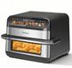 Friteuse à air chaud - 10 litres, double panier - Cuisson sans graisse - Écran tactile LED - Fenêtre de visualisation - Fonction four