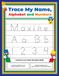 Trace My Name Alphabet and Numbers Workbook for Maxine