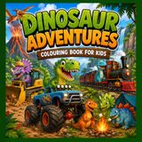 Dinosaur Adventures Coloring Book for Kids Ages 4–8