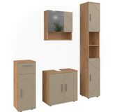 Vicco Badkamermeubelset Irma, Beige, 4-delig