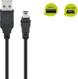 Goobay Mini USB Sync and Charging Cable, Black 1 m