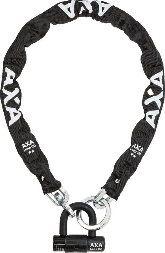 AXA Loop Kettingslot - ART 2 - 110cm - Zwart - Geschikt voor Fatbike