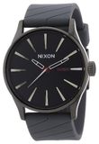 Nixon Herenhorloge analoog plastic A027131-00, zwart/zwart, one sie, Riemen.