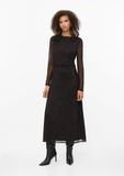 s.Oliver Mesh-jurk met all-over-print en drapering