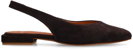 Manfield Dames Bruine Suède Slingbacks Maat 41