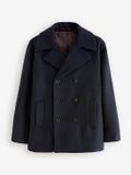 Next Heren Regenjas Standaard Pasvorm Polyester Blauw