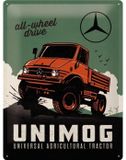 Nostalgic Art Merchandising Nostalgic Art Mercedes-Benz Unimog Wandbord 30 x 40 cm Metaal Groen Retro & Vintage