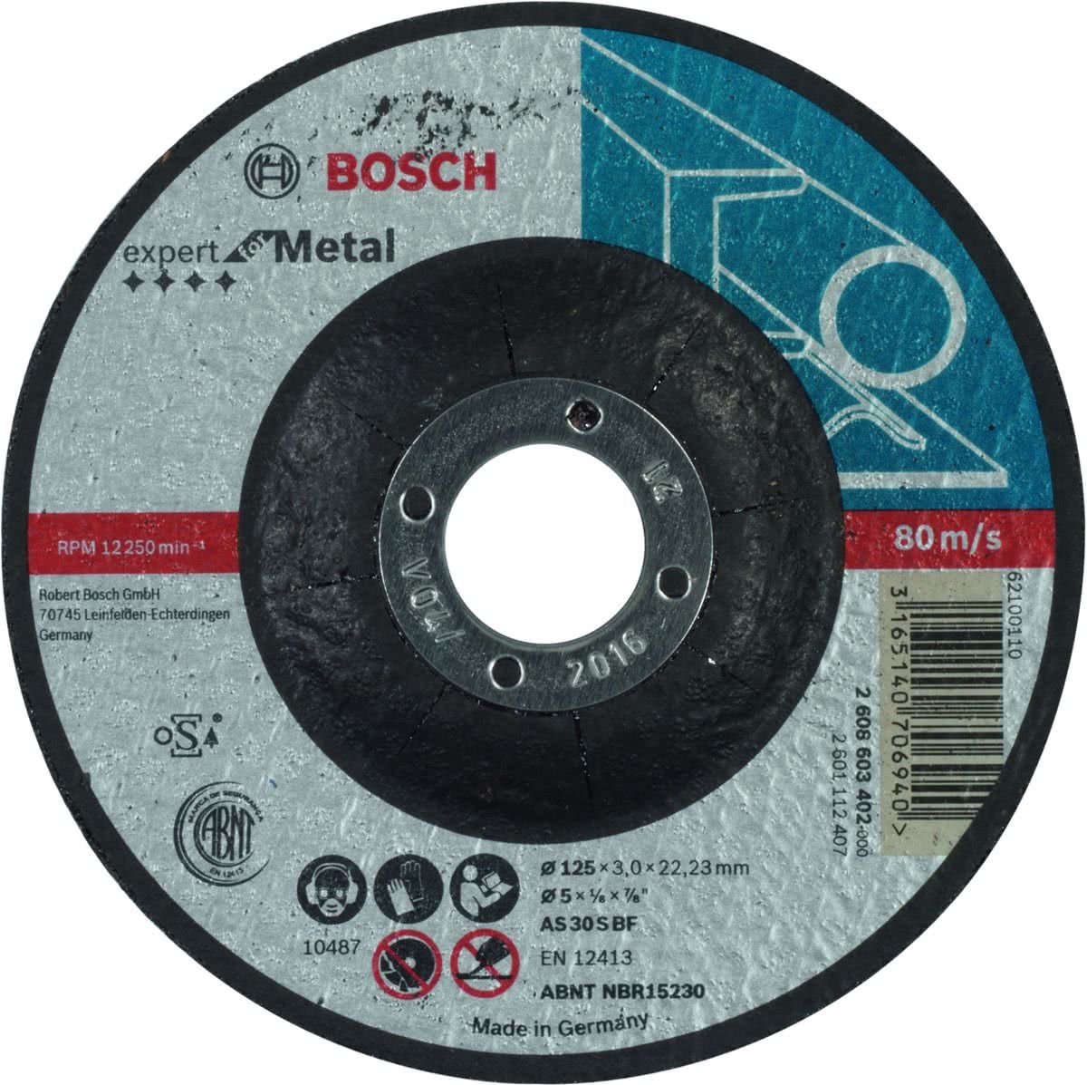Bosch Doorslijpschijf gebogen Expert for Metal AS 30 S BF - 3165140706940