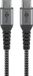 Goobay USB-C naar USB-C kabel - USB2.0 - tot 60W / nylon - 0,50 meter