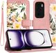 Techsuit FlipCraft Book Wallet Case étui avec cordon pour Oppo Reno12 - Sweetheart Pink